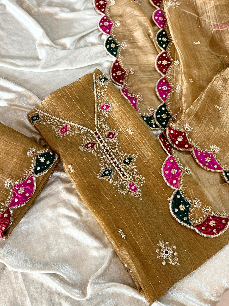 Dabka work suit |  | Karishma Emporium | Elegance in Making Pure Zardozi Women wear