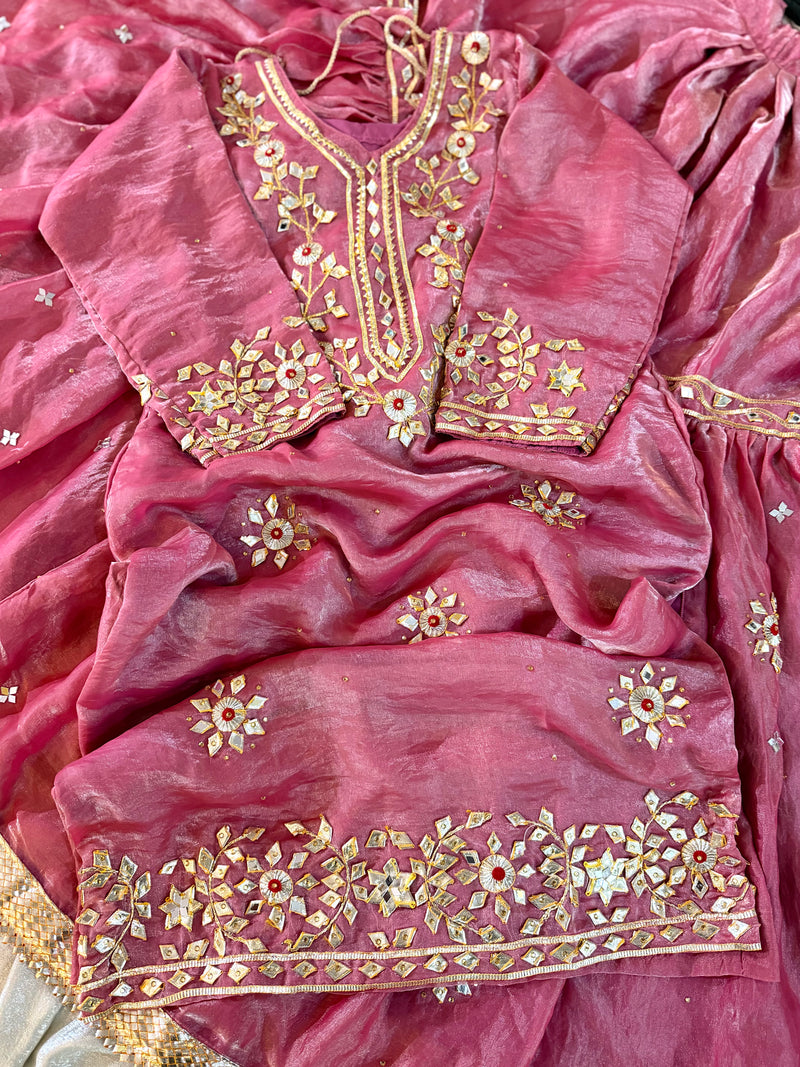 SIDERS GHARARA IN GOTA PATTI |  | Karishma Emporium | Elegance in Making Pure Zardozi Women wear