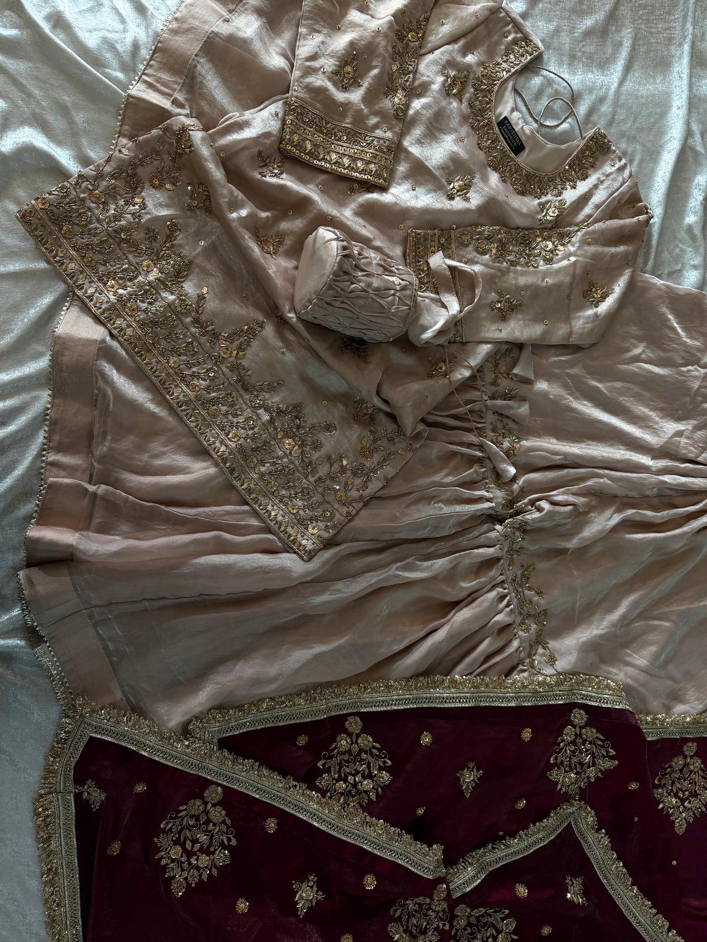 PURE ZARDOZI WITH GOTA TOUCH GHARARA