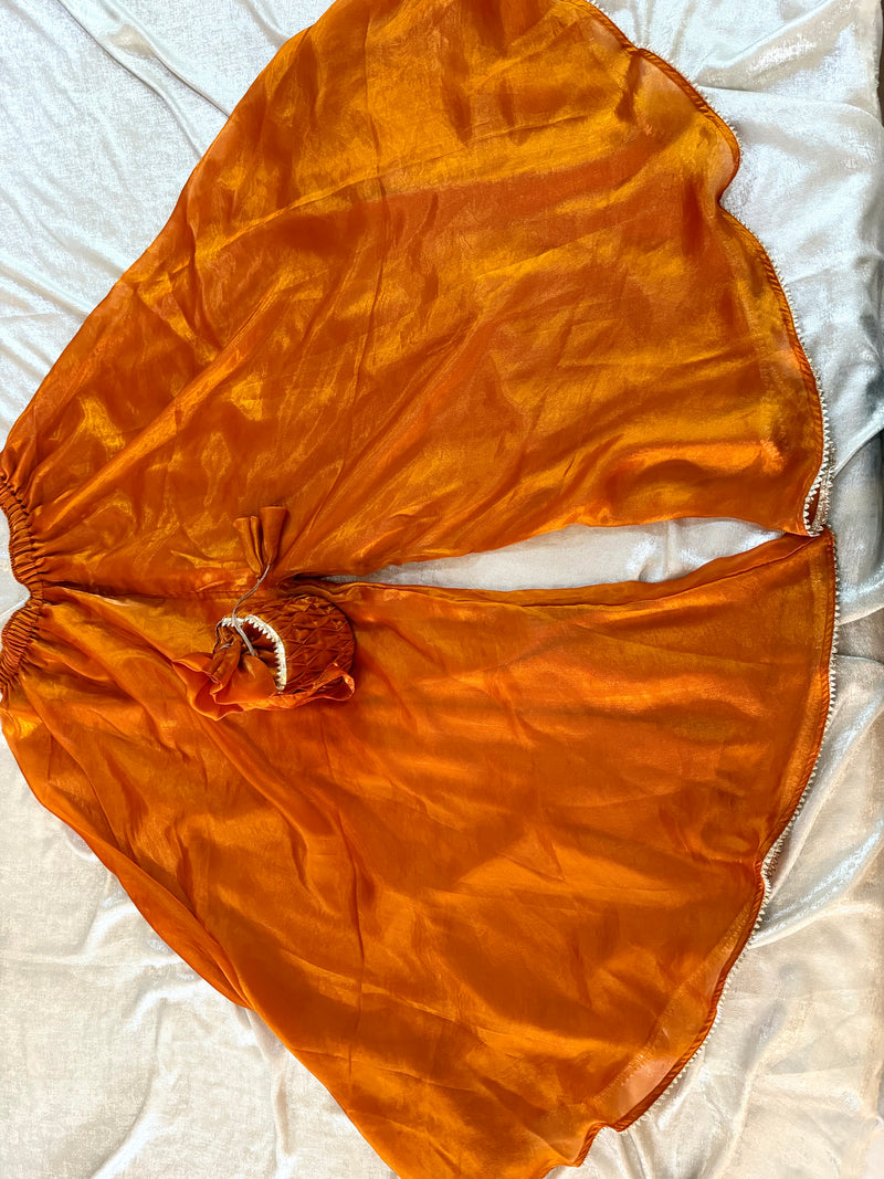 Rust Sharara |  | Karishma Emporium | Elegance in Making Pure Zardozi Women wear