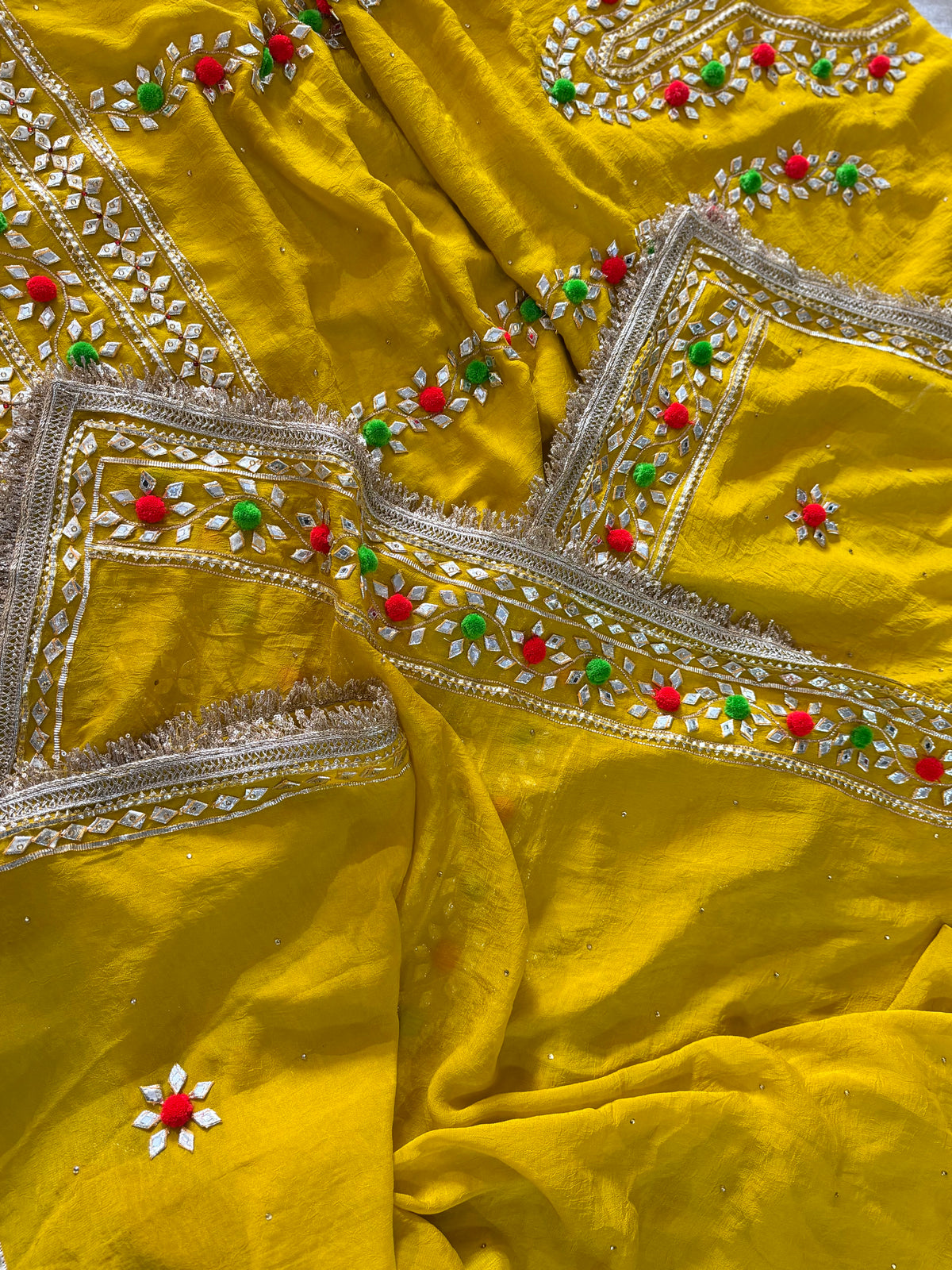 PUNJABI GOTA SUIT IN MANGO COLOUR