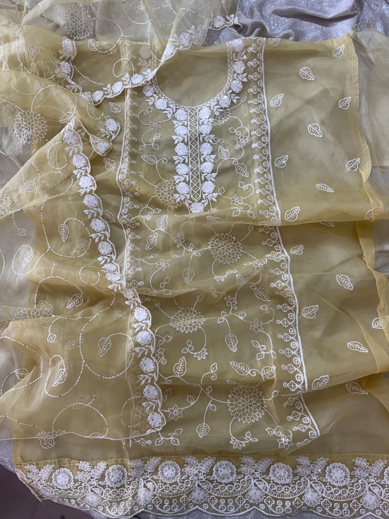 (GET ALL 4 AT THE BEST PRICE)UNSTITCHED SUITS |  | Karishma Emporium | Elegance in Making Pure Zardozi Women wear