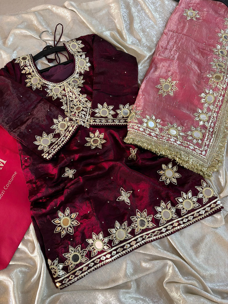Gota Patti gharara |  | Karishma Emporium | Elegance in Making Pure Zardozi Women wear