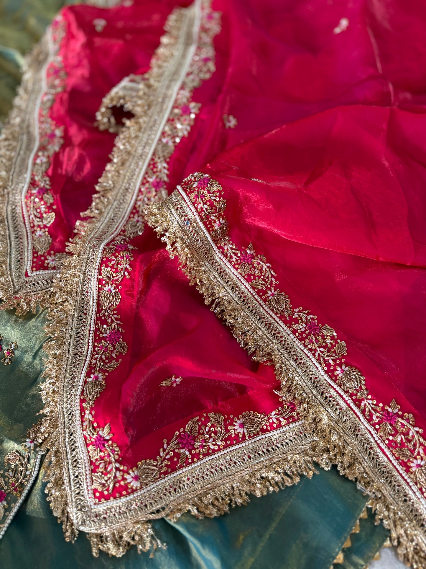 BEAUTIFUL ZARDOZI GHARARA