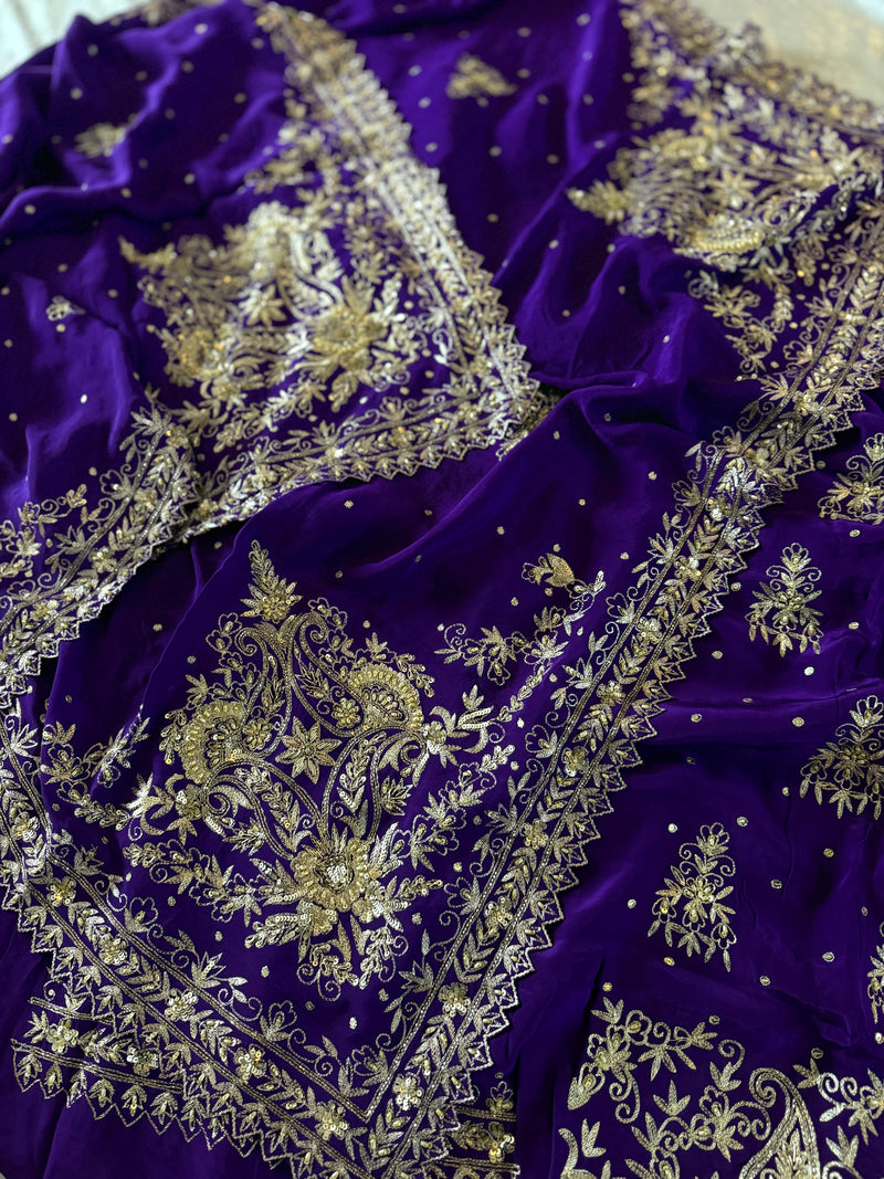 WEDDING HANDWORK SUITS ON CREPE |  | Karishma Emporium | Elegance in Making Pure Zardozi Women wear