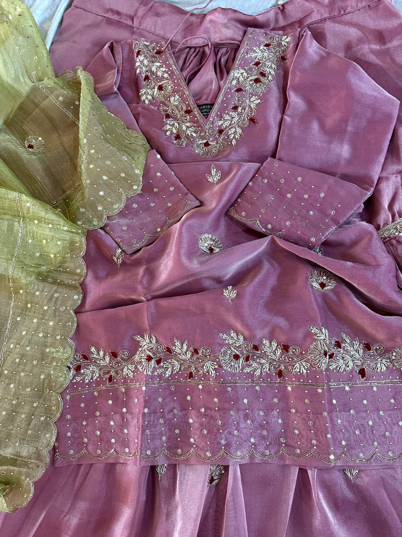BEAUTIFUL HANDWORK GHARARA |  | Karishma Emporium | Elegance in Making Pure Zardozi Women wear