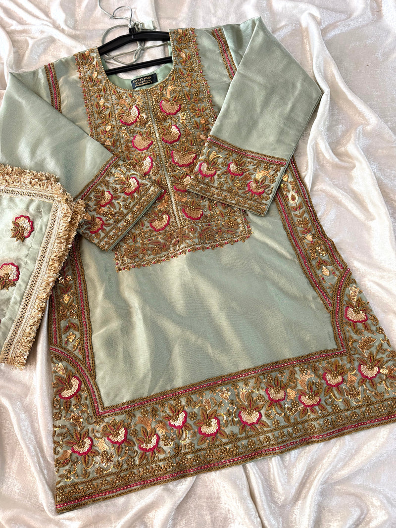 Antique Zardozi Sharara |  | Karishma Emporium | Elegance in Making Pure Zardozi Women wear