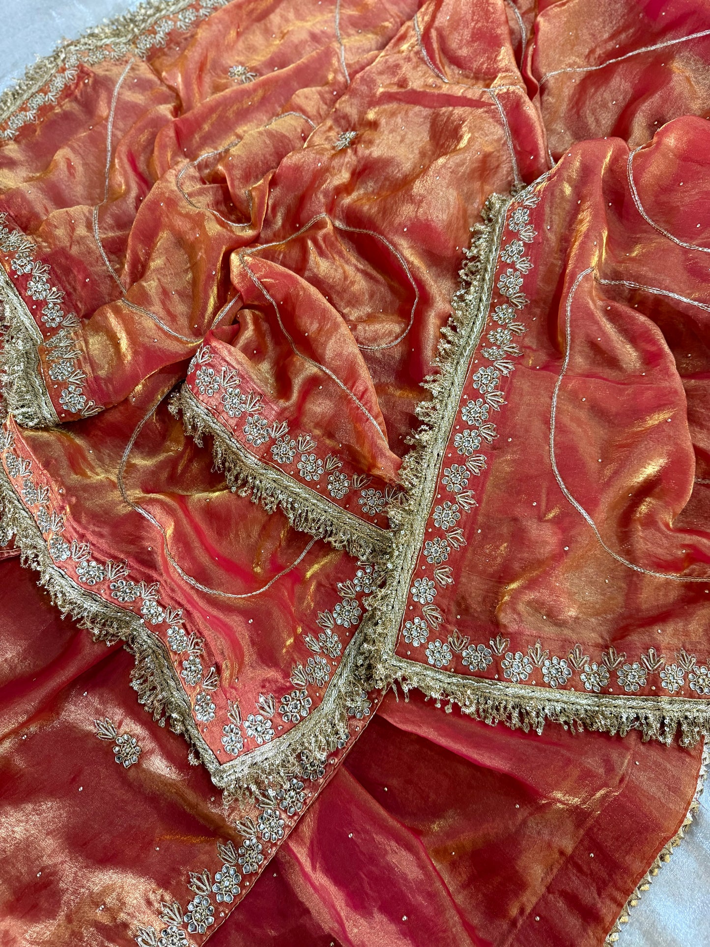 RUST GHARARA IN DABKA WORK