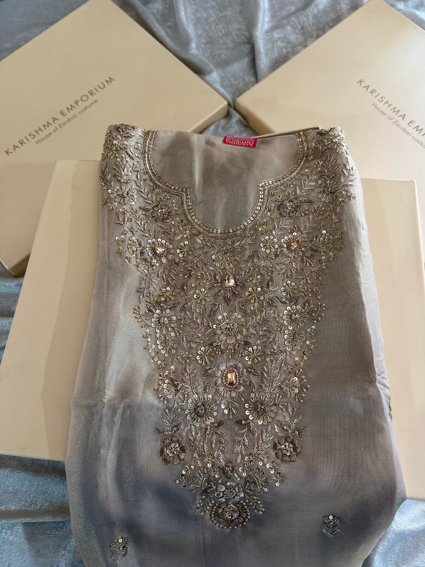 (THE BEST WE HAVE GOT) BEAUTIFUL ZARDOZI NECK SUIT
