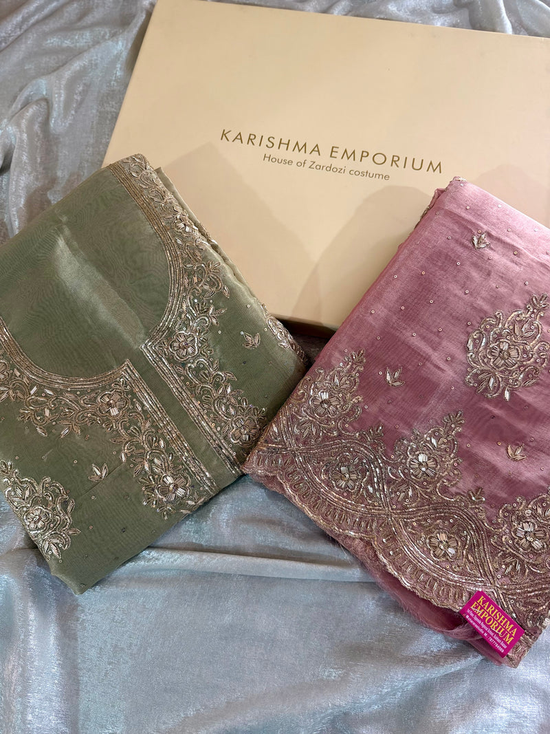 BEAUTIFUL HANDWORK SUITS |  | Karishma Emporium | Elegance in Making Pure Zardozi Women wear