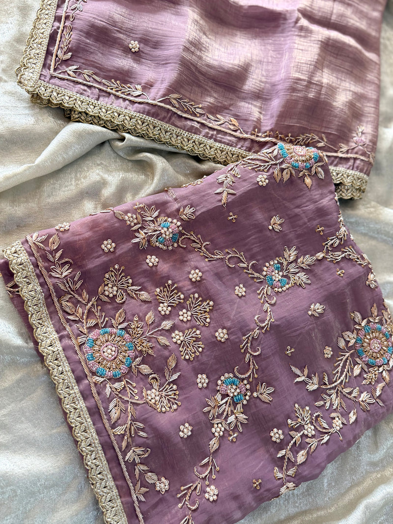 PURE DABKA WORK SUIT |  | Karishma Emporium | Elegance in Making Pure Zardozi Women wear