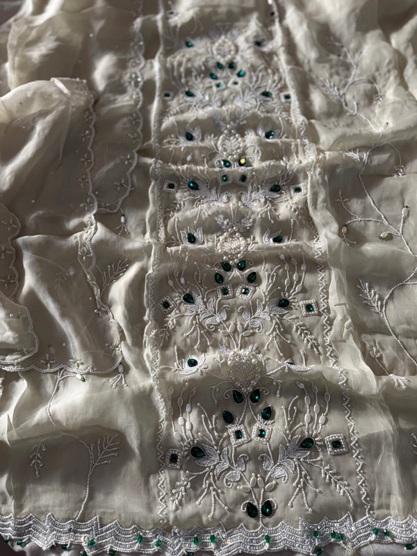 BEAUTIFUL WEDDING SUIT IN PEARL WORK