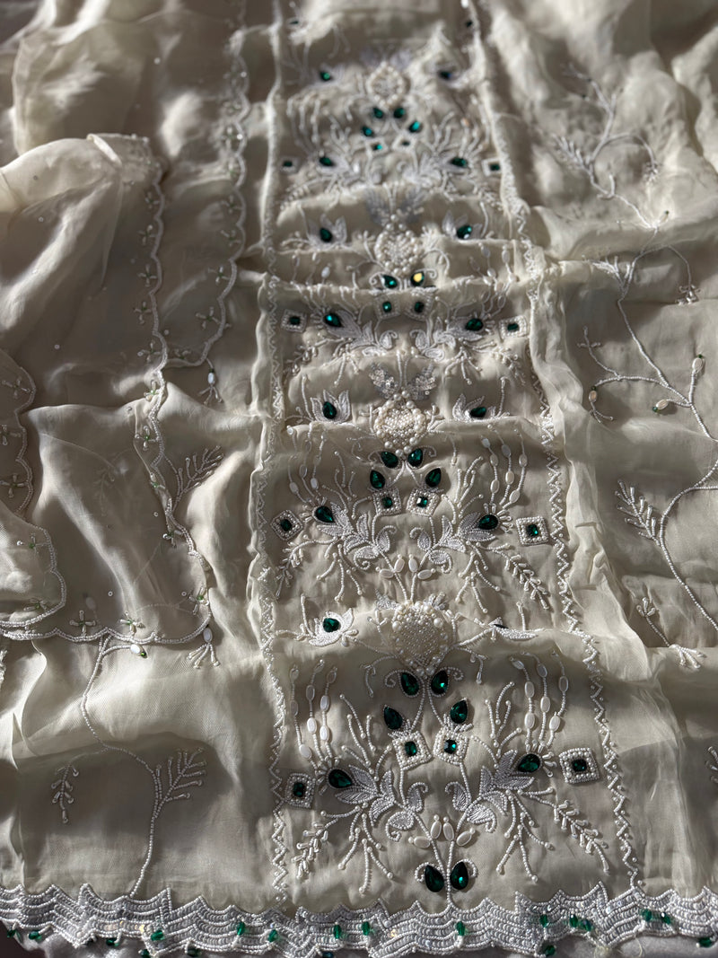 BEAUTIFUL WEDDING SUIT IN PEARL WORK |  | Karishma Emporium | Elegance in Making Pure Zardozi Women wear