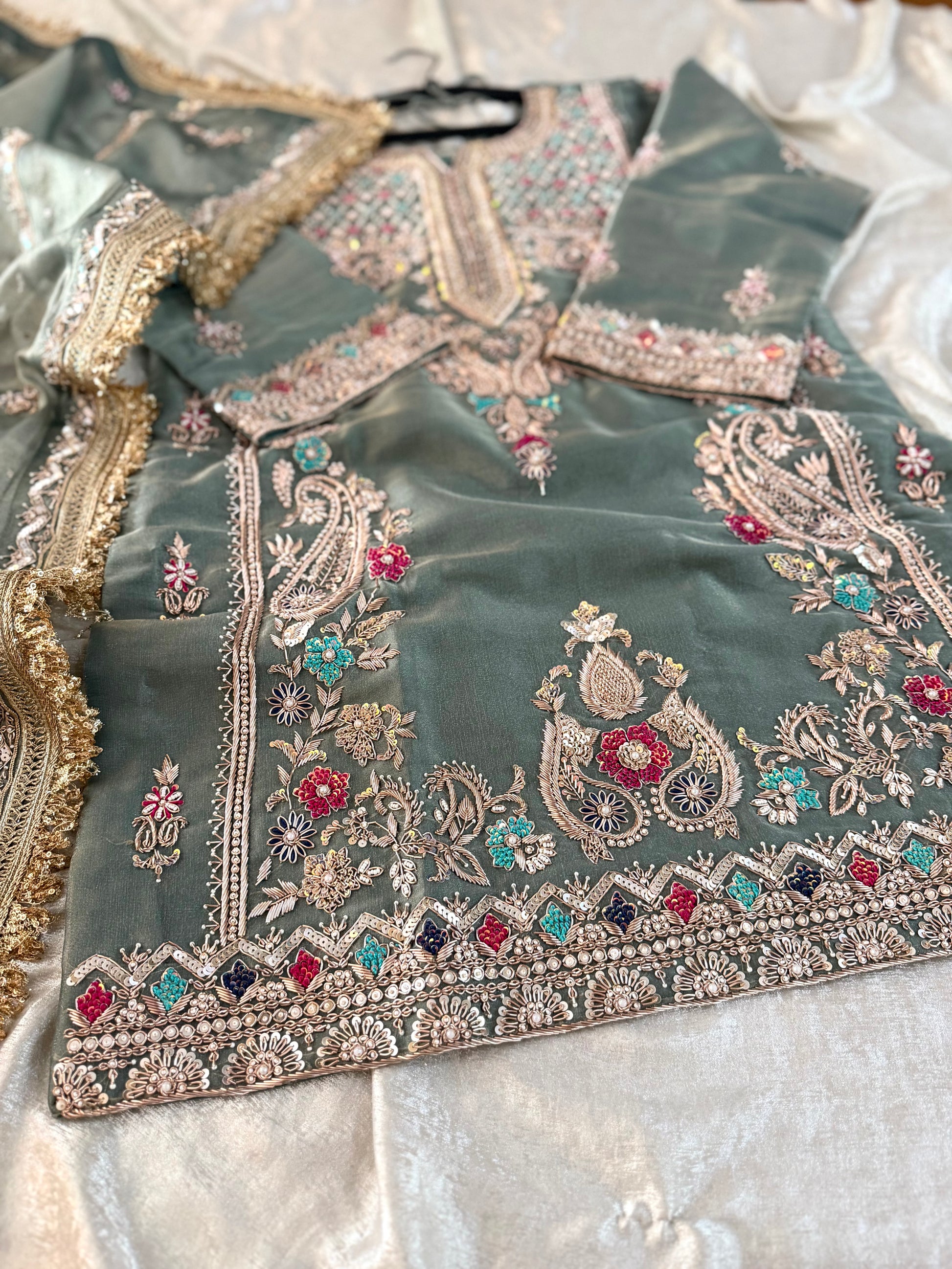 Zardozi Sharara |  | Karishma Emporium | Elegance in Making Pure Zardozi Women wear