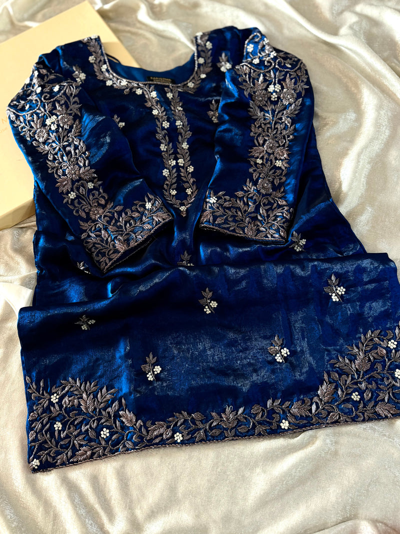 ANTIQUE ZARDOZI GHARARA |  | Karishma Emporium | Elegance in Making Pure Zardozi Women wear