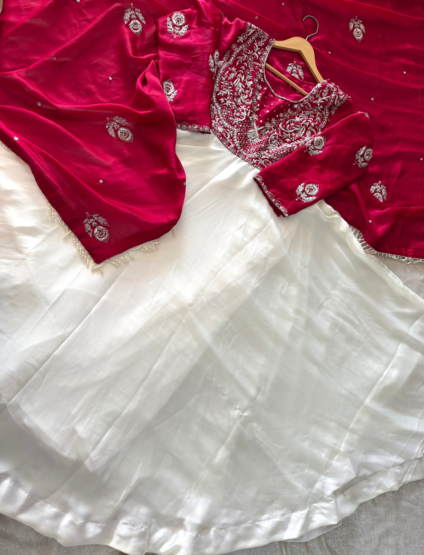 BEAUTIFUL HANDWORK ANARKALI IN CHOLI WORK