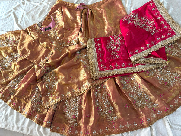 BEAUTIFUL HANDWORK GHARARA |  | Karishma Emporium | Elegance in Making Pure Zardozi Women wear