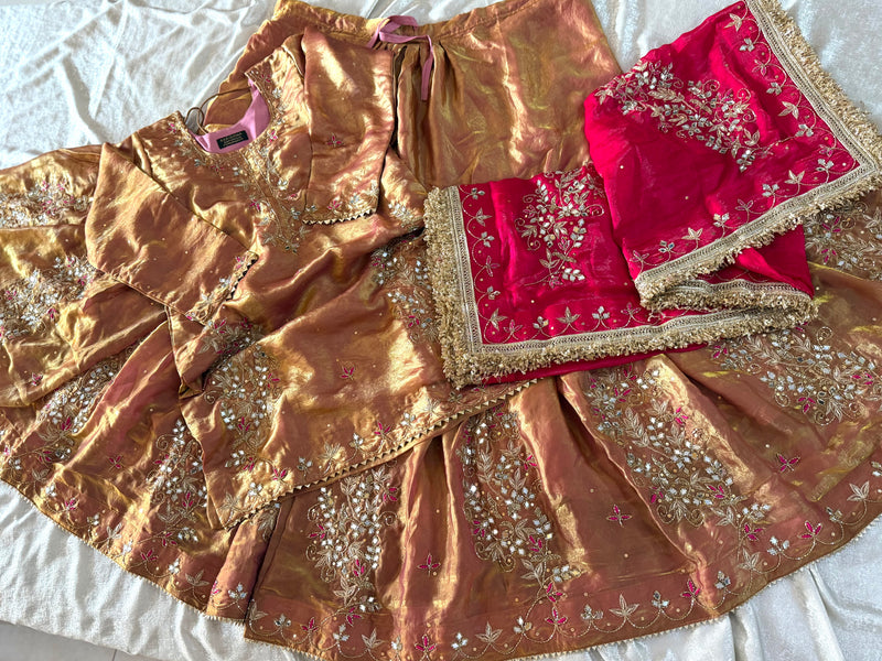 BEAUTIFUL HANDWORK GHARARA |  | Karishma Emporium | Elegance in Making Pure Zardozi Women wear