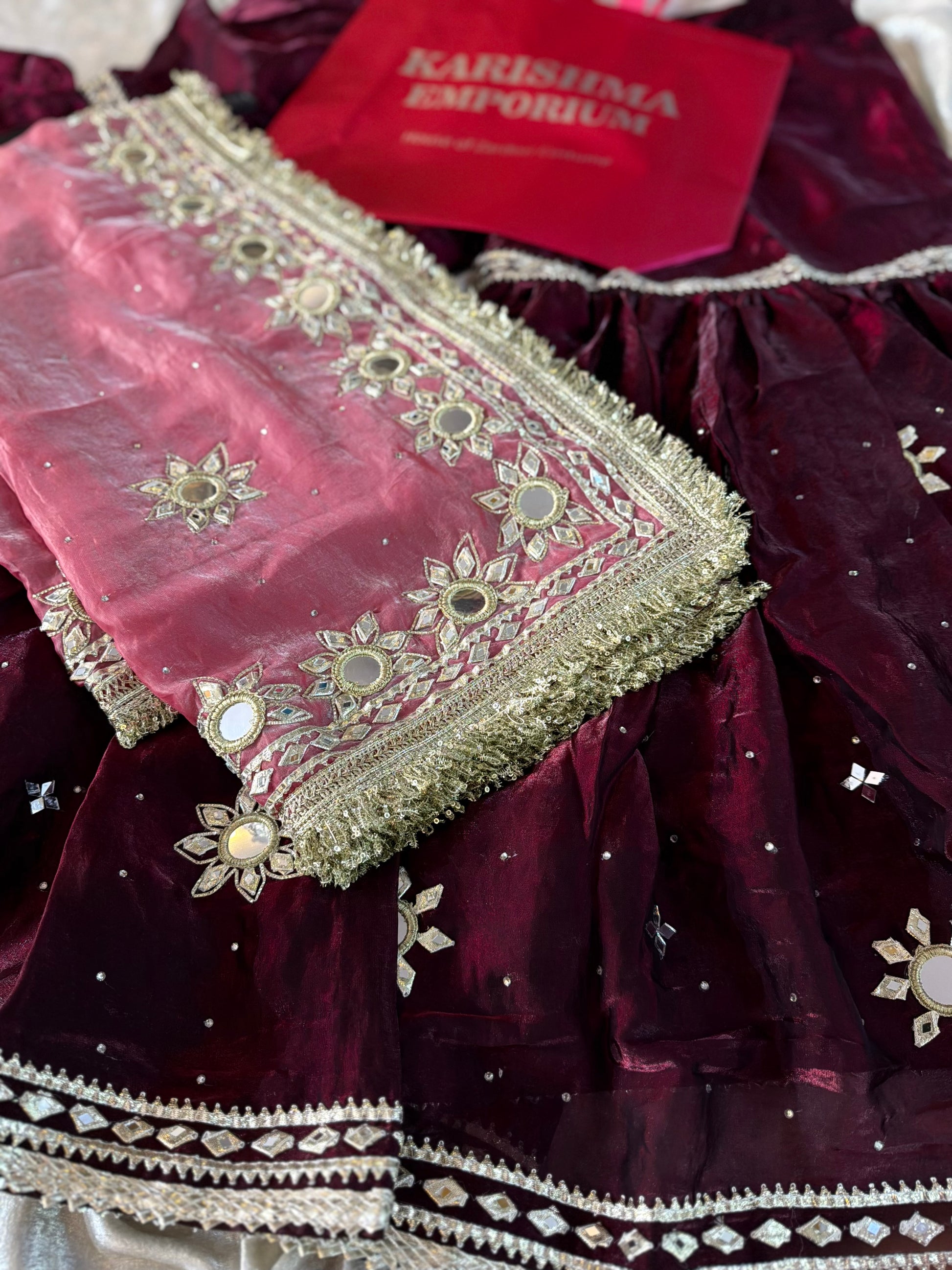 Gota Patti gharara |  | Karishma Emporium | Elegance in Making Pure Zardozi Women wear