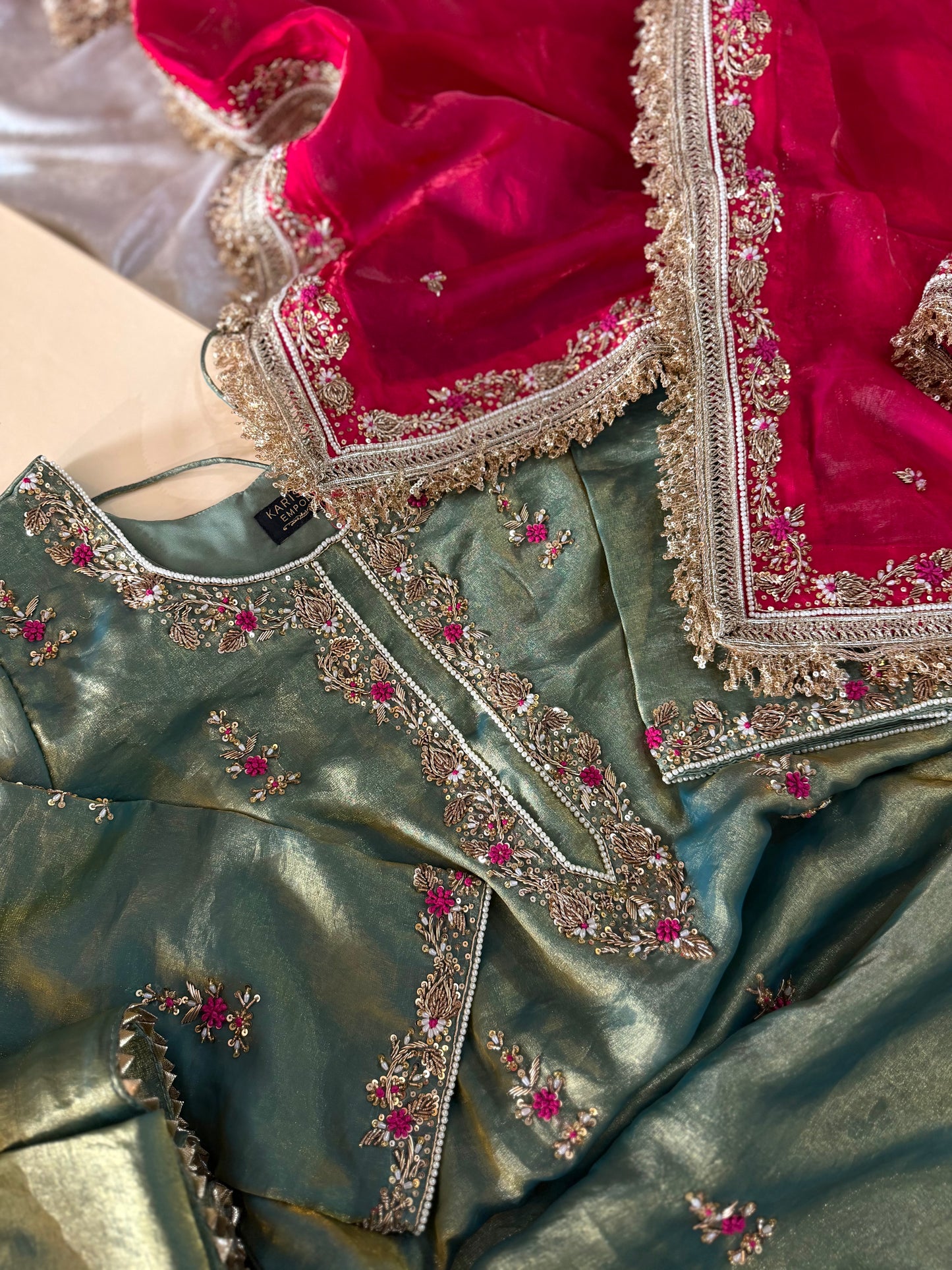 BEAUTIFUL ZARDOZI GHARARA