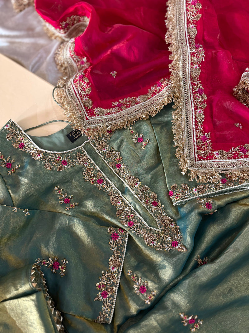 BEAUTIFUL ZARDOZI GHARARA |  | Karishma Emporium | Elegance in Making Pure Zardozi Women wear