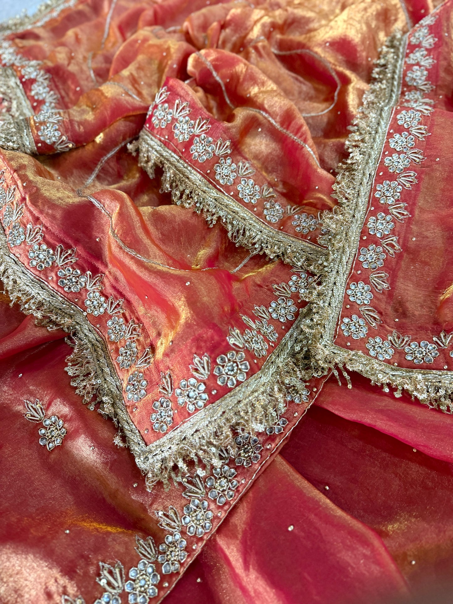 RUST GHARARA IN DABKA WORK