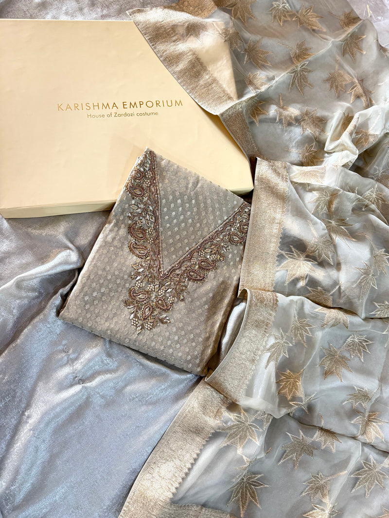 ZARDOZI SUIT ONLY NECK WORK |  | Karishma Emporium | Elegance in Making Pure Zardozi Women wear
