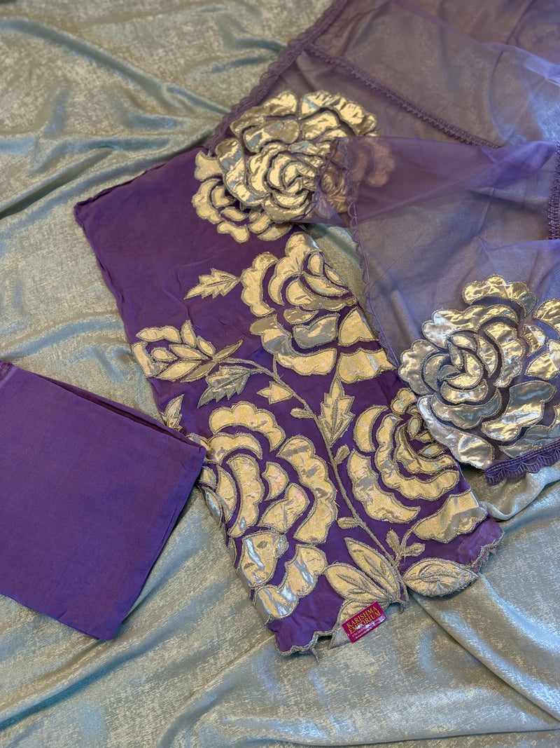 PATCH WORK SUITS |  | Karishma Emporium | Elegance in Making Pure Zardozi Women wear