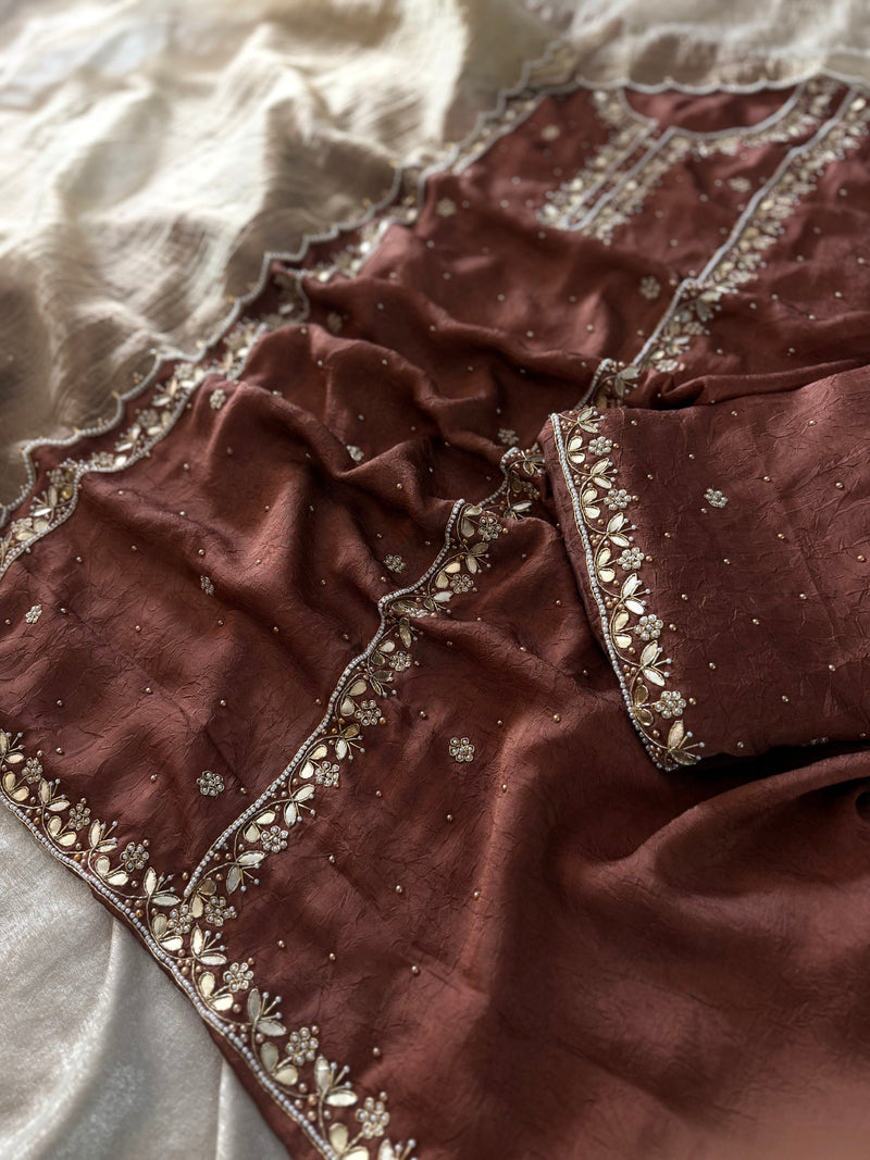 OUR MOST LOVED HANDWORK SUIT |  | Karishma Emporium | Elegance in Making Pure Zardozi Women wear