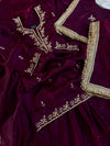 Beautiful dabka gharara in wine colour