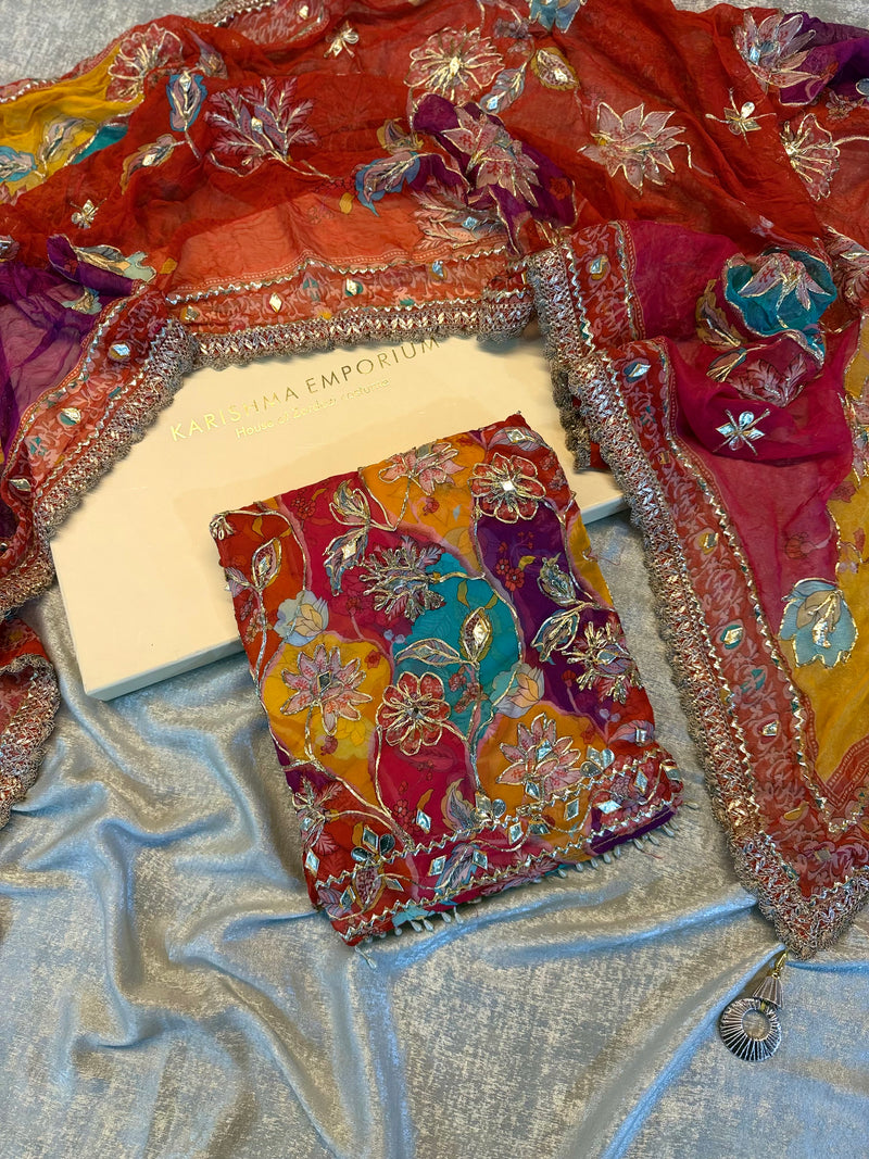 RAJWADI SUIT |  | Karishma Emporium | Elegance in Making Pure Zardozi Women wear