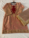 BEAUTIFUL ZARDOZI GHARARA IN TISSUE FABRIC