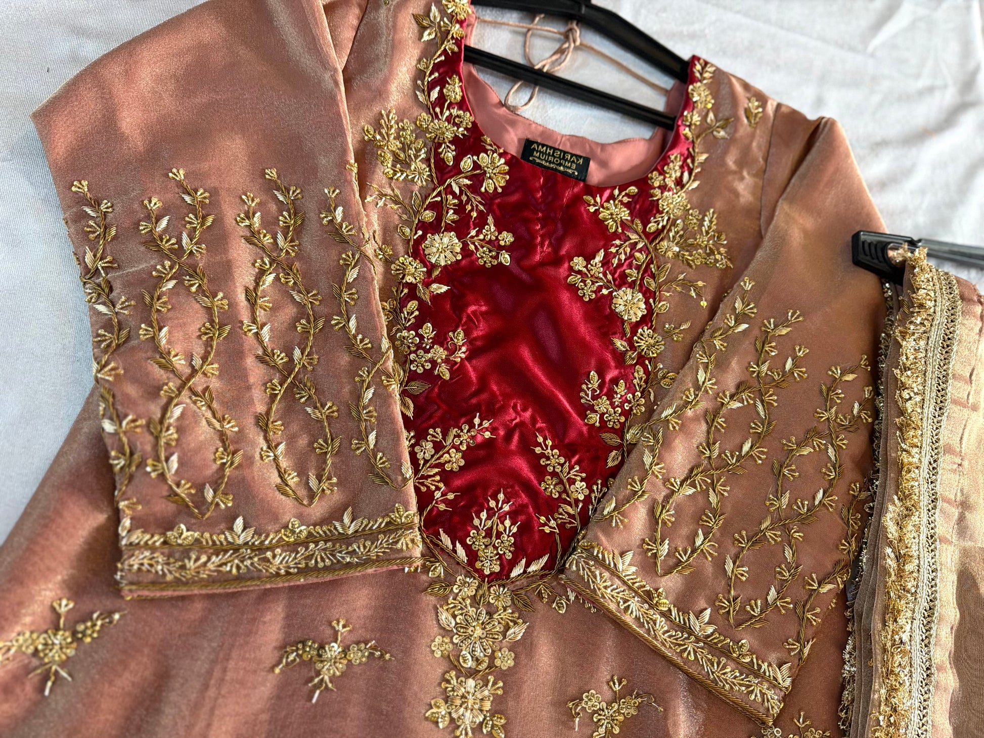 (RANGBAHAR)GHARARA |  | Karishma Emporium | Elegance in Making Pure Zardozi Women wear