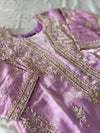 ZARDOZI KURTA PANT IN LAVENDER WITH BACK WORK