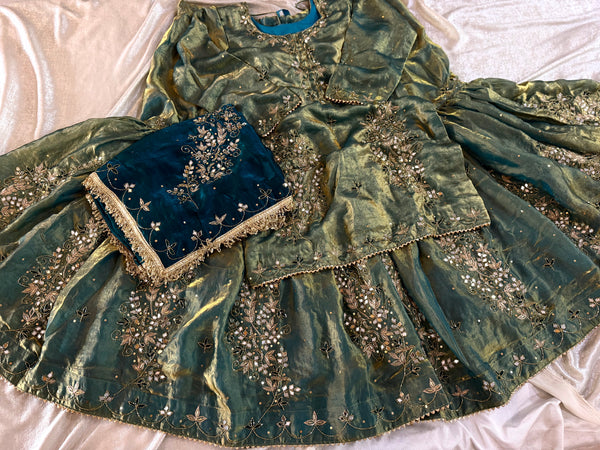 BEAUTIFUL HANDWORK GHARARA |  | Karishma Emporium | Elegance in Making Pure Zardozi Women wear