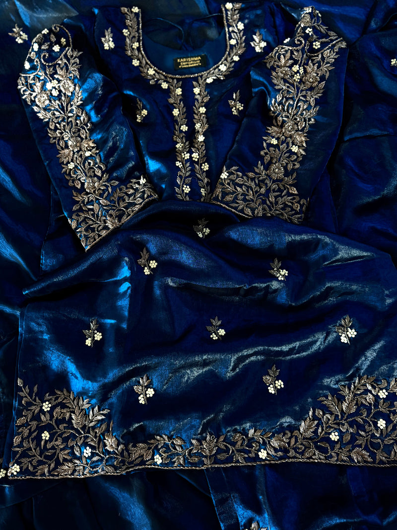 ANTIQUE ZARDOZI GHARARA |  | Karishma Emporium | Elegance in Making Pure Zardozi Women wear