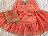 BEAUTIFUL HANDWORK GHARARA IN LIGHT ORANGE