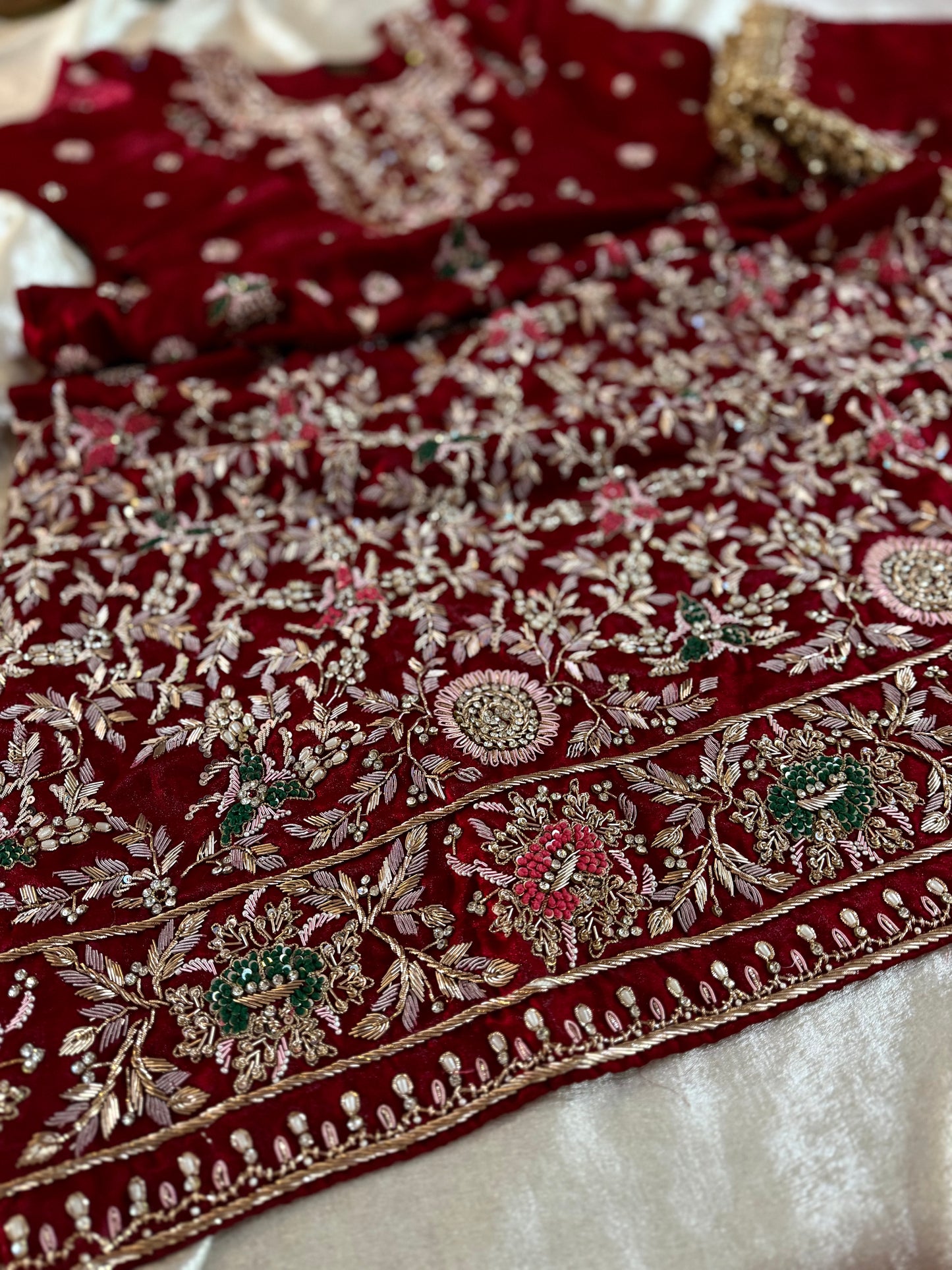 ZARDOZI PLAZO SET IN MAROON