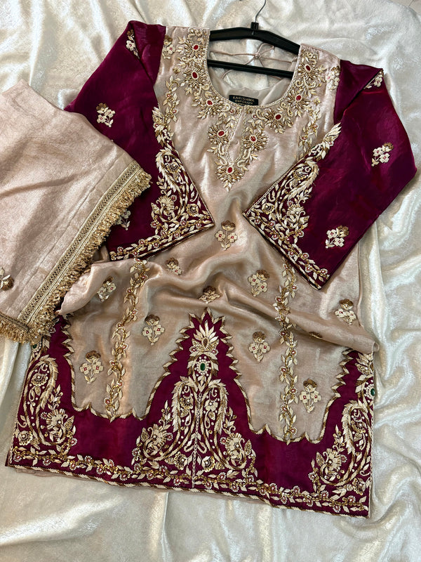 AAFAT DRESS BEAUTIFUL ZARDOZI WORK |  | Karishma Emporium | Elegance in Making Pure Zardozi Women wear