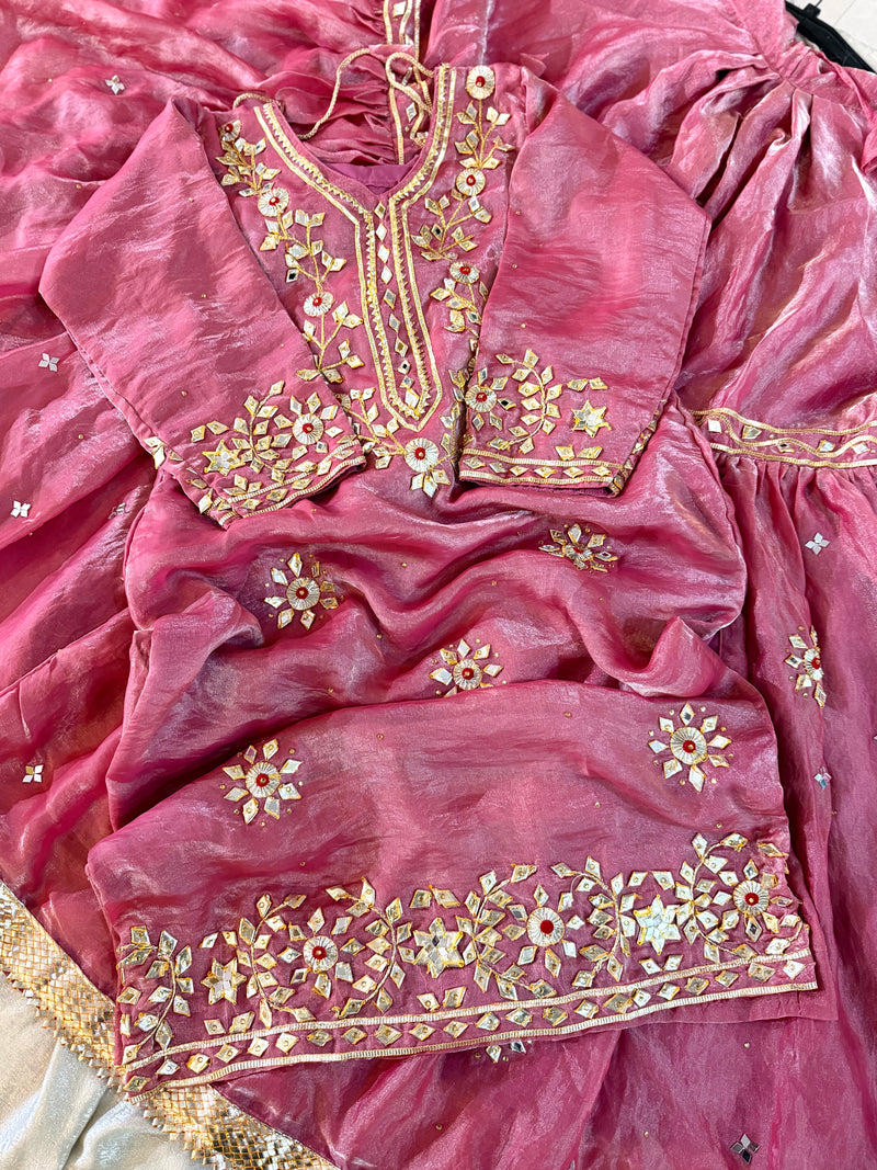 SIDERS GHARARA IN GOTA PATTI |  | Karishma Emporium | Elegance in Making Pure Zardozi Women wear