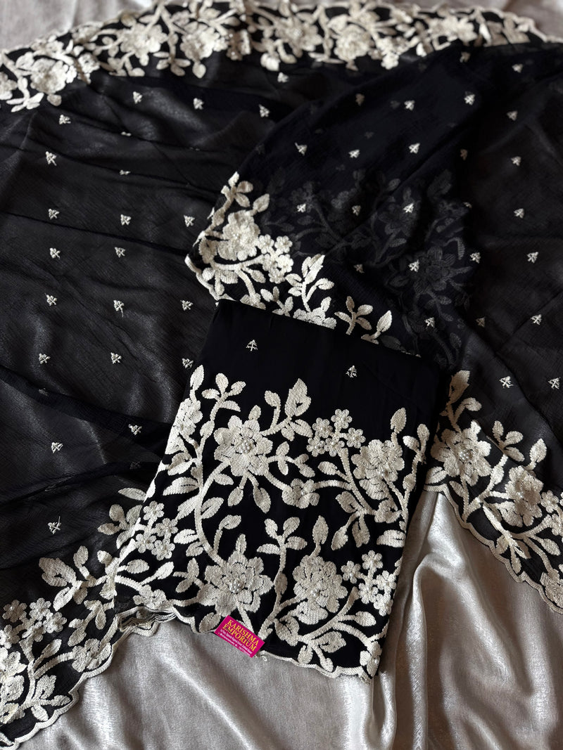 ONLY DAMAN WORK SUITS ON GEORGETTE |  | Karishma Emporium | Elegance in Making Pure Zardozi Women wear