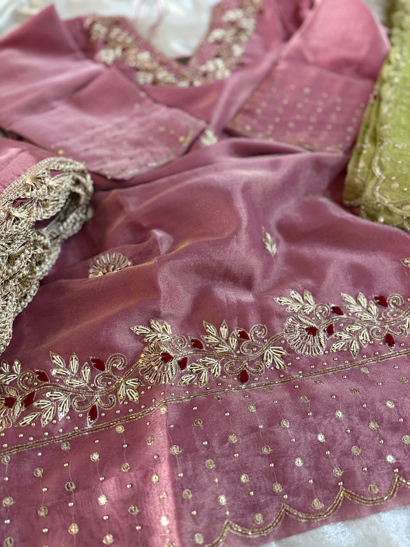 BEAUTIFUL HANDWORK GHARARA |  | Karishma Emporium | Elegance in Making Pure Zardozi Women wear