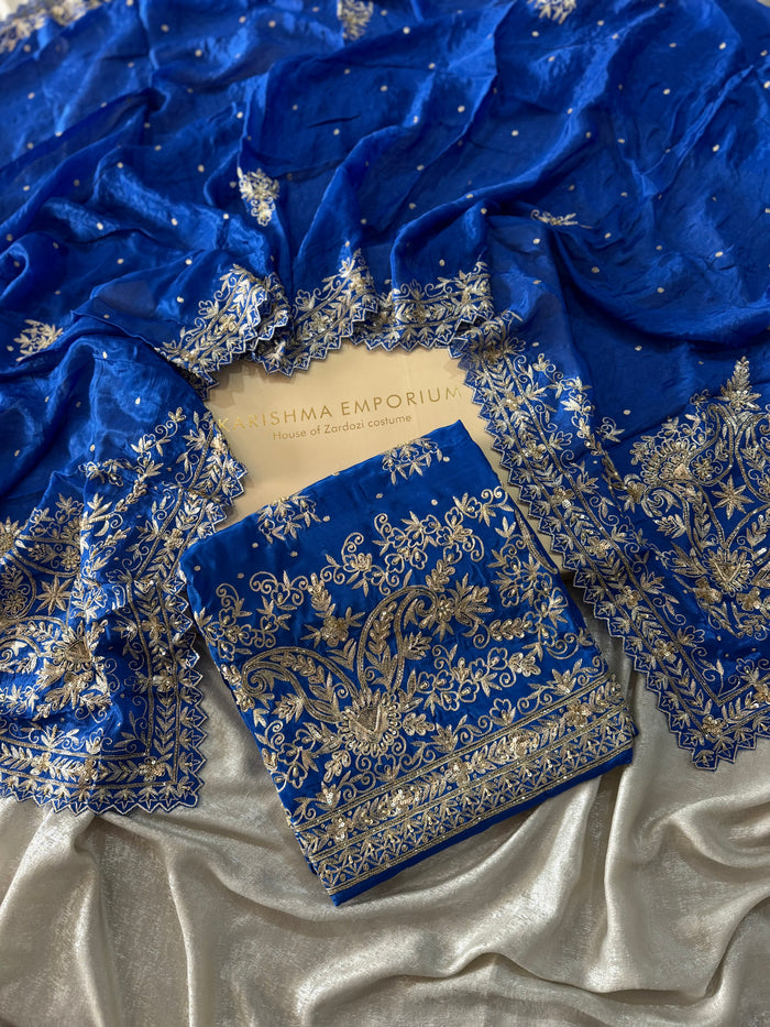 ROYAL BLUE HANDWORK SUIT