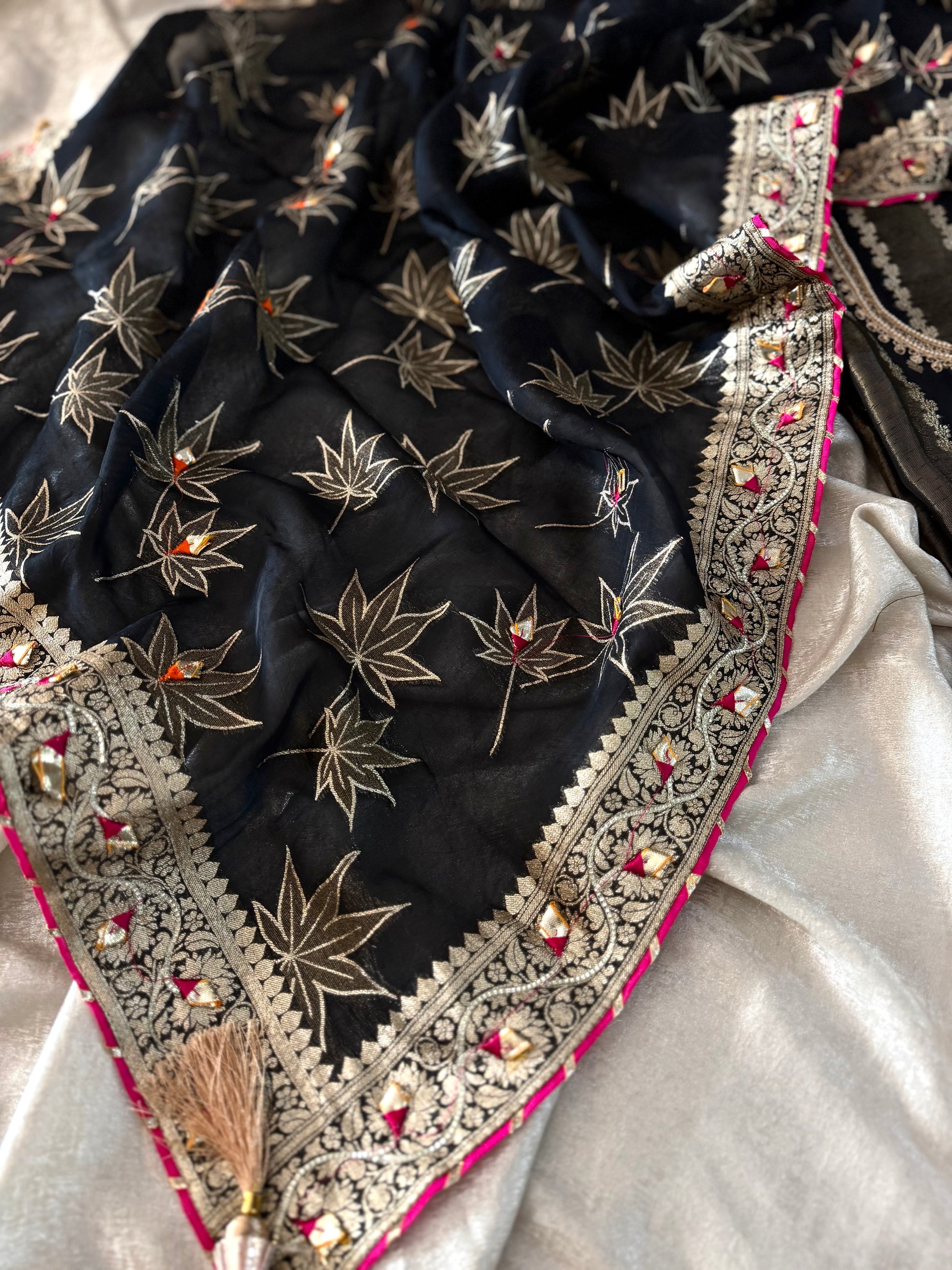 Punjabi suit with dabka work neck |  | Karishma Emporium | Elegance in Making Pure Zardozi Women wear