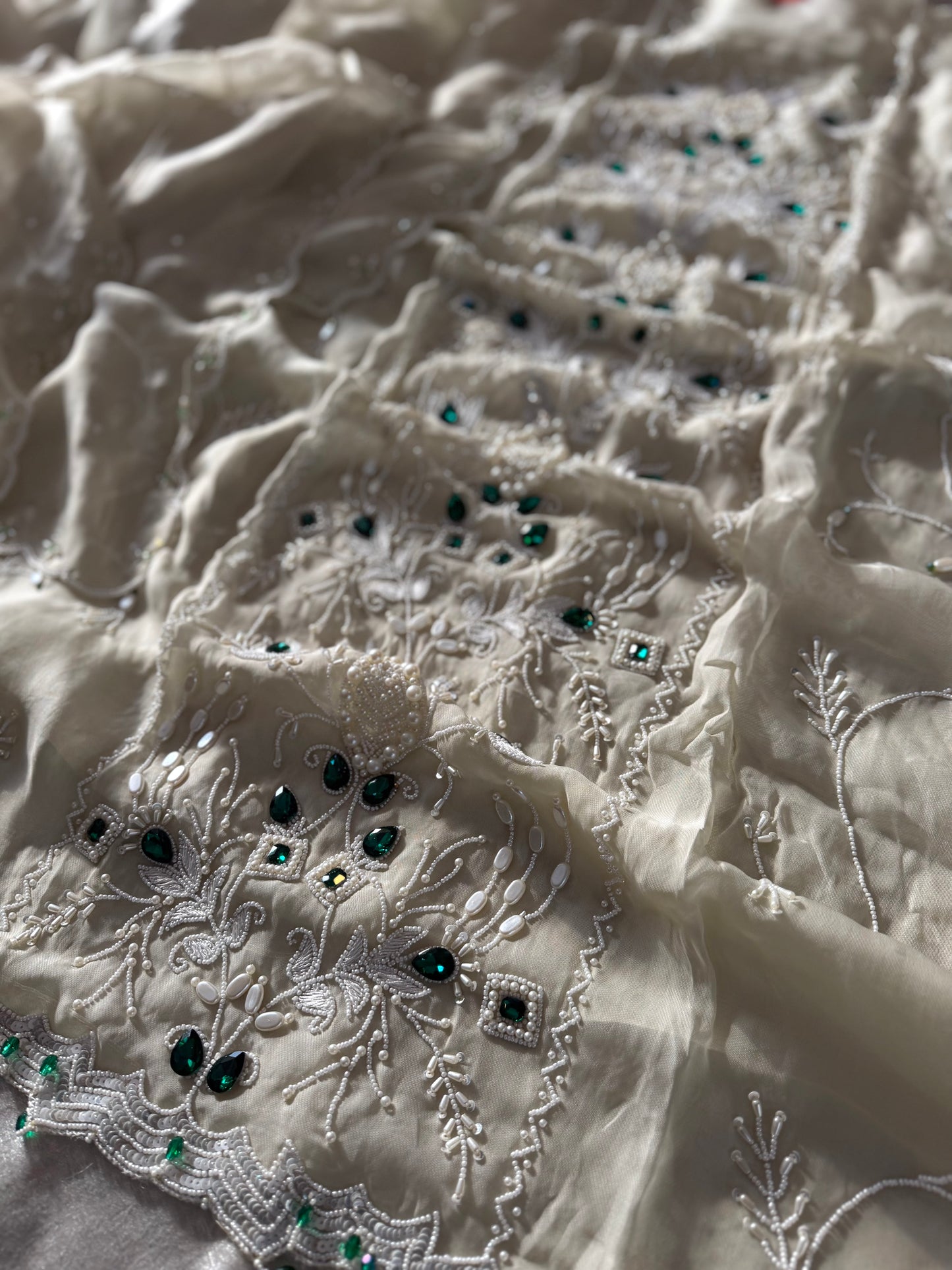 BEAUTIFUL WEDDING SUIT IN PEARL WORK