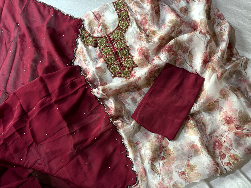 BEAUTIFUL PARTY WEAR SUIT |  | Karishma Emporium | Elegance in Making Pure Zardozi Women wear