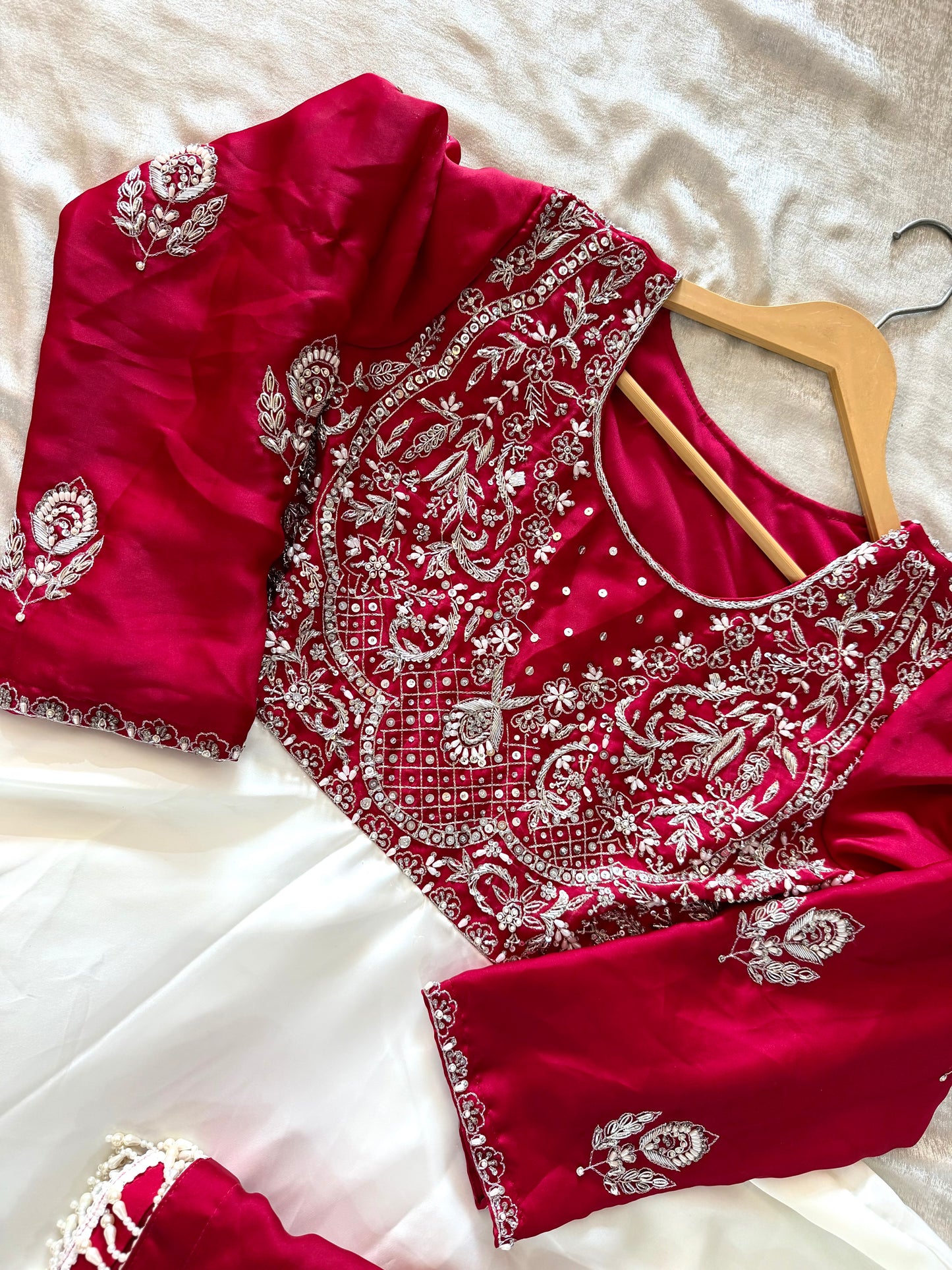 BEAUTIFUL HANDWORK ANARKALI IN CHOLI WORK