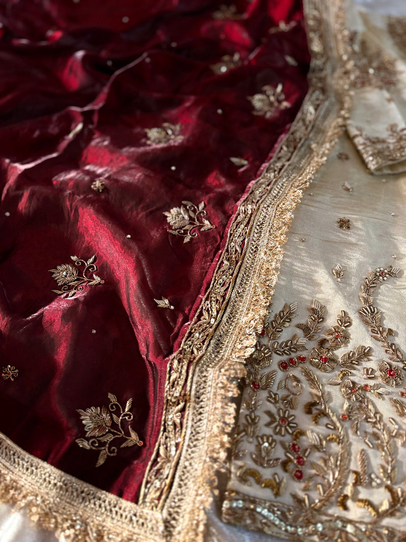 Nikah ka Joda |  | Karishma Emporium | Elegance in Making Pure Zardozi Women wear
