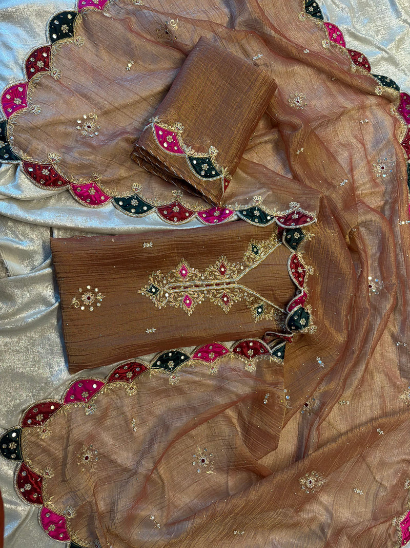 Dabka work suit |  | Karishma Emporium | Elegance in Making Pure Zardozi Women wear