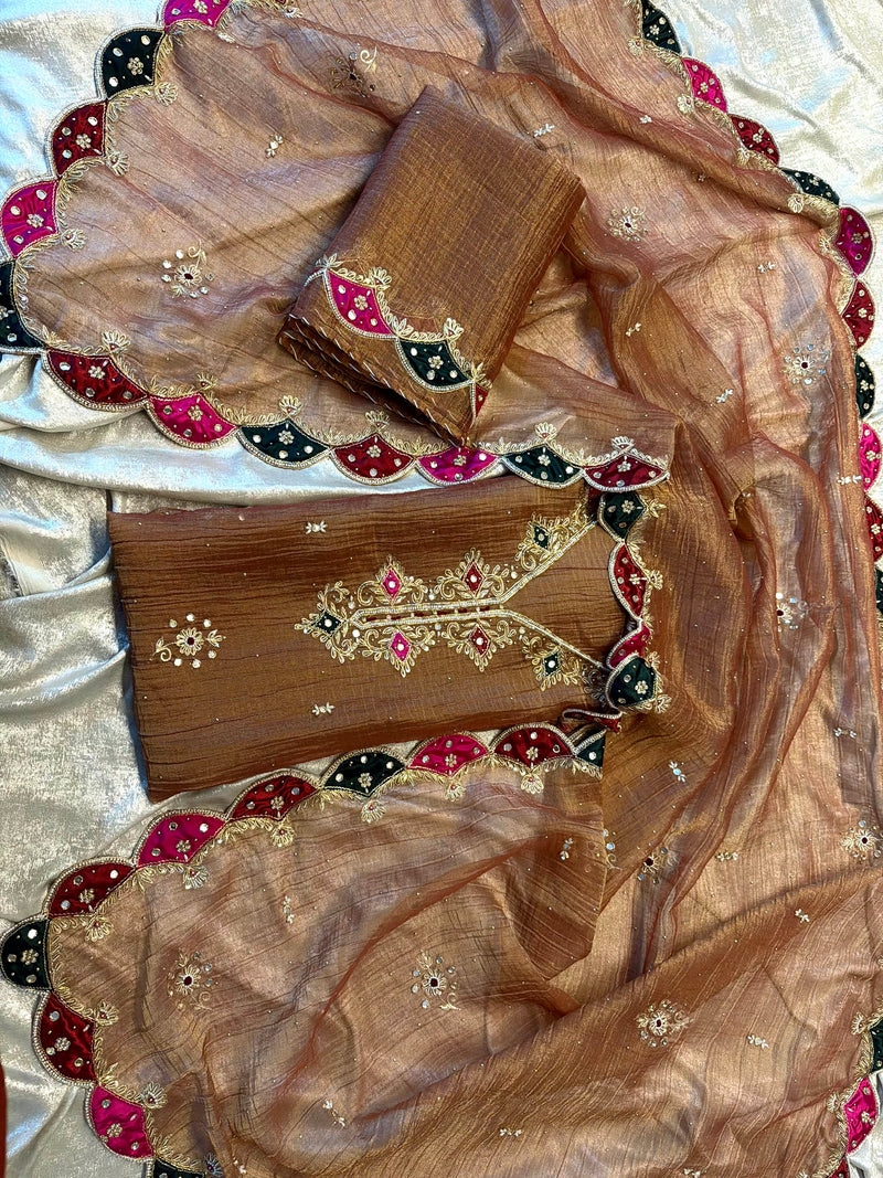 Dabka work suit |  | Karishma Emporium | Elegance in Making Pure Zardozi Women wear